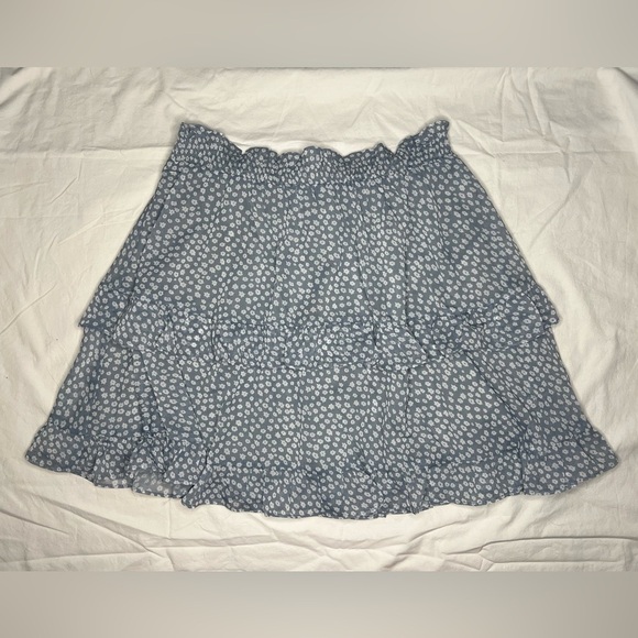 Petal + Pup Blue and White Floral Luda Layered Skirt 10 - Picture 2 of 10